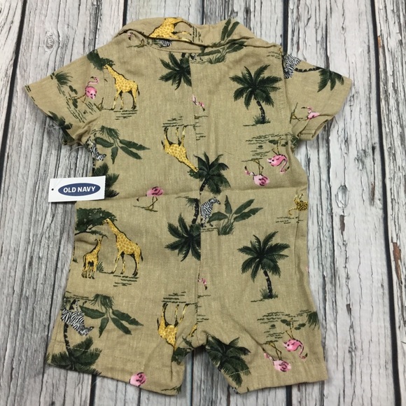 Old Navy Boys 0-3 Month Set of 2 Shorts Romper - Picture 7 of 8